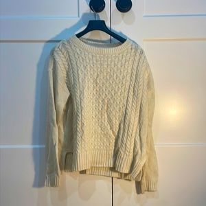 Knit white sweater